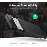 Зовнішня кишеня для накопичувача UGREEN US221 2.5 Inch Hard Drive Box (UGR-30848) (Колір 7073) - фото № 4