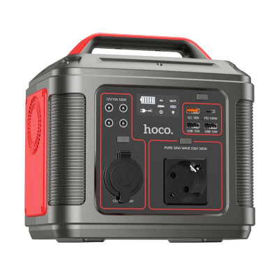 Портативна зарядна станція HOCO DB28 300W Iron Gray+Red - изображение 2