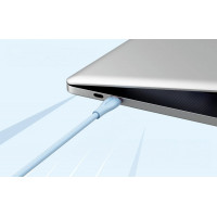 Кабель Vention USB 2.0 C Male to C Male 5A Cable 1.5M Light Blue Silicone Type (TAWSG) (Колір Light Blue) - фото № 6
