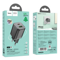 Мережевий зарядний пристрій HOCO N41 Almighty PD20W+QC3.0 charger Black (Колір 7073) - фото № 6