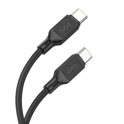 Кабель HOCO X90 Cool, силиконовый кабель для зарядки и передачи данных, 60 Вт, от Type-C до Type-C, черный (6931474788467) - изображение 2