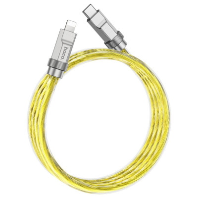 Кабель HOCO U113 Силиконовый зарядный кабель для передачи данных с твердым PD iP Gold (6931474790002) - изображение 2