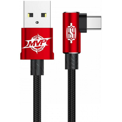 Кабель Baseus MVP Elbow Type Cable USB For Type-C 1.5A 2m  Red - изображение 1