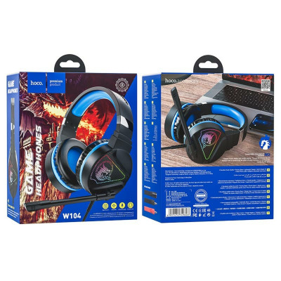 Навушники HOCO W104 Drift gaming headphones Blue - зображення 4