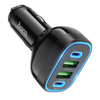 Автомобільний зарядний пристрій HOCO NZ11 Guide PD72W(2C2A) car charger Black (Цвет 7073) - фото № 4