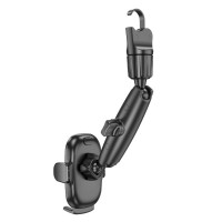 Тримач для мобільного HOCO H17 Waves rearview mirror car holder Black (Цвет Черный) - фото № 3