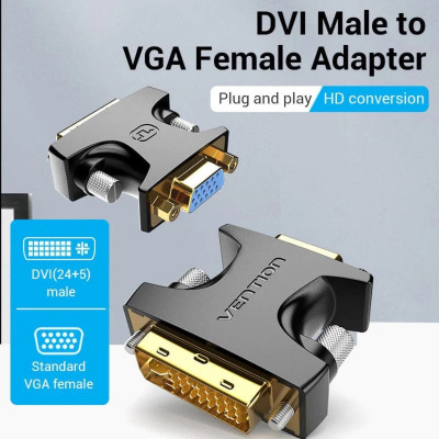 Адаптер Vention DVI Male (24+5) to VGA Female Adapter Black (ECFB0) - изображение 4