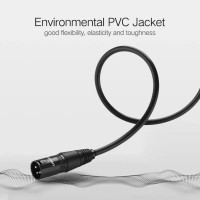 Аудіокабель UGREEN AV130 Cannon Male to Female Microphone Extension Audio Cable 1m (Black)(UGR-20708) (Цвет Черный) - фото № 6
