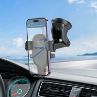 Автотримач для телефона BOROFONE BH93 Grand one-button car holder(center console) Black (Цвет Черный) - фото № 8