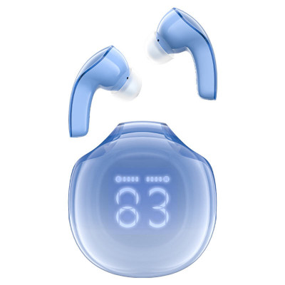 Навушники ACEFAST T9 Crystal (Air) color bluetooth earbuds Glacier Blue - зображення 1