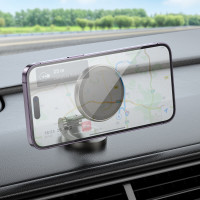 Автотримач для телефона BOROFONE BH126 Ascenso folding rotating car holder (center console) Metal Grey (Колір Metal Gray) - фото № 7