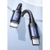 Кабель Usams US-SJ521 U71 Type-C to Lightning 20W PD Fast Charging & Data Cable 1.2m Black - изображение 3