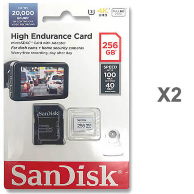 microSDXC (UHS-1 U3) SanDisk High Endurance 256Gb class 10 V30 (100Mb/s) (adapterSD) (SDSQQNR-256G-GN6IA) - изображение 2