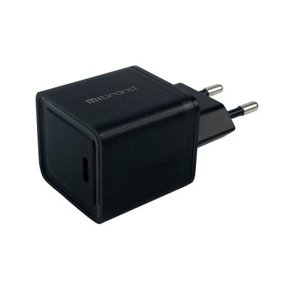 Мережевий зарядний пристрій Mibrand MI-31 GaN 30W Travel Charger USB-C Black (MIWC/31CB) - зображення 1
