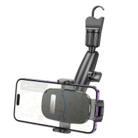Тримач для мобільного HOCO H17 Waves rearview mirror car holder Black (Цвет Черный) - фото № 5