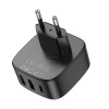 Мережевий зарядний пристрій BOROFONE BAS23A Lucky PD30W(1C2A) charger(EU) Black (Черный)- № 6