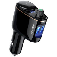 АЗП з FM-модулятором Baseus S-06 Car Bluetooth MP3 Player Black