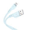 Кабель HOCO X97 Crystal color silicone charging data cable Micro light blue (6931474799845) - зображення 2