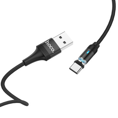 Кабель HOCO U76 Fresh magnetic charging cable for Type-C Black - изображение 3