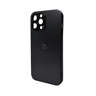 Чохол для смартфона AG Glass Matt Frame Color Logo for Apple iPhone 13 Pro Max Graphite Black (AGMattFrameiP13PMBlack) - изображение 1