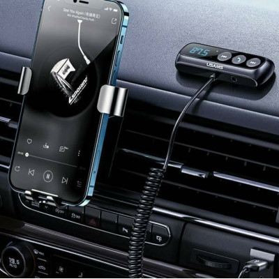 Bluetooth ресивер Usams US-SJ503 Car Digital Display FM Wireless Audio Receiver Black - зображення 5