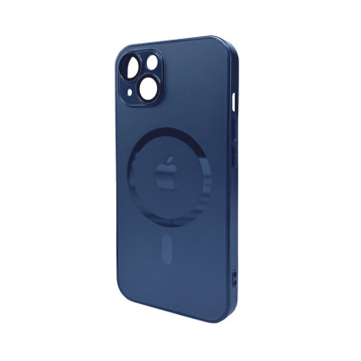 Чохол для смартфона AG Glass Matt Frame Color MagSafe Logo for Apple iPhone 13 Navy Blue (AGMattFrameMGiP13DBlue) - изображение 1