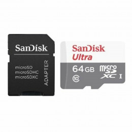 microSDXC (UHS-1) SanDisk Ultra 64Gb class 10 (80Mb/s) (adapter SD)