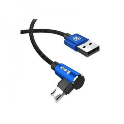 Кабель Baseus MVP Elbow Type Cable USB For Micro 2A 1m Blue - зображення 1
