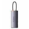 USB-концентратор Baseus Metal Gleam Series 7-in-1 Multifunctional Type-C HUB Docking Station Gray （Type-C to HDMI*1+USB3.0*3+PD*1+VGA*1+RJ45*1） (WKWG040013) - зображення 5