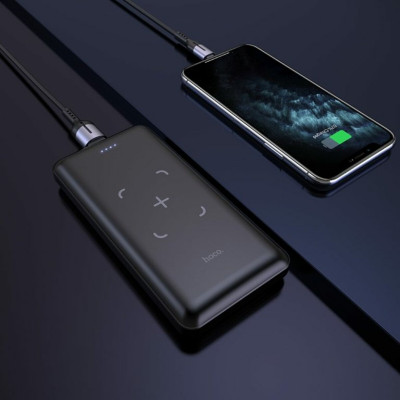 Зовнішній акумулятор HOCO J50 Surf wireless charging mobile power bank(10000mAh) Black - изображение 4