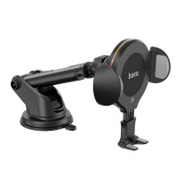 Автотримач для телефона з БЗП HOCO CA60 Aspiring infrared sensor wireless charging car holder Black (Колір Черный) - фото № 6