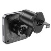 Тримач для мобiльного з БЗП HOCO HW15 Speed magnetic wireless fast charging car holder(air outlet) Black Metal Gray - зображення 5