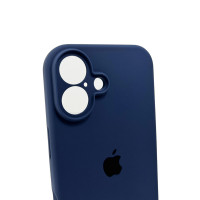 Чохол для смартфона Silicone Full Case AA Camera Protect for Apple iPhone 16 7,Dark Blue (Колір 30805) - фото № 6