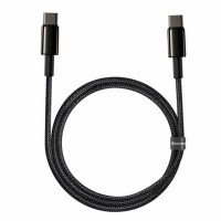 Кабель Baseus Tungsten Gold Fast Charging Data Cable Type-C to Type-C 100W 1m Black (Цвет 7073) - фото № 5