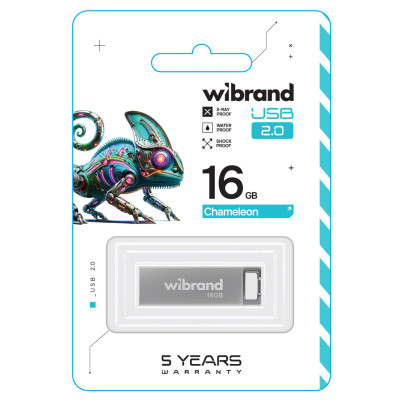 Flash Wibrand USB 2.0 Chameleon 16Gb Silver - изображение 2