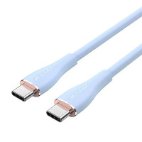 Кабель Vention USB 2.0 C Male to C Male 5A Cable 1.5M Light Blue Silicone Type (TAWSG) (Колір Light Blue) - фото № 3