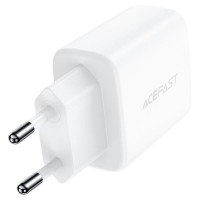 Мережевий зарядний пристрій ACEFAST A25 PD20W (USB-C+USB-A) dual port charger White (Цвет Белый) - фото № 3