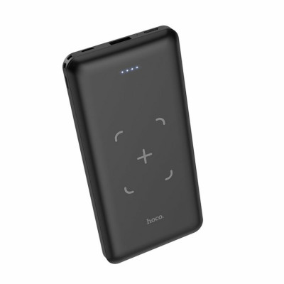 Зовнішній акумулятор HOCO J50 Surf wireless charging mobile power bank(10000mAh) Black - изображение 3