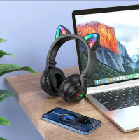 Бездротові навушники BOROFONE BO18 Cat ear BT headphones Black (Колір Черный) - фото № 3