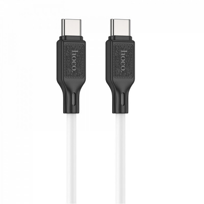 Кабель HOCO X90 Cool 60W silicone charging data cable for Type-C to Type-C White (6931474788474) - зображення 1