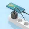 Мережевий зарядний пристрій HOCO CS14A Ocean PD20W+QC3.0 charger set(Type-C to Type-C) Black - зображення 8