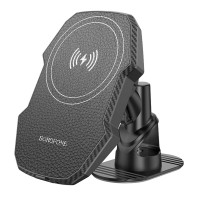 Автотримач для телефона з БЗП BOROFONE BH216 Adelante magnetic wireless fast charging car holder(center console) Black