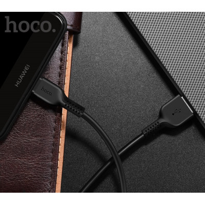 Кабель HOCO X20 USB to Type-C 3A, 2м, ПВХ, разъемы TPE, Черный (6957531068907) - изображение 6