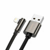 Кабель Baseus Legend Series Elbow Кабель для быстрой зарядки данных USB to iP 2.4A 1 м Черный (CALCS-01) - изображение 3