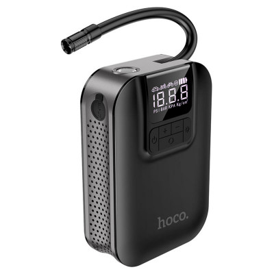 Автомобільний насос HOCO S53 Breeze portable smart air pump Black - зображення 1