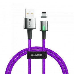 Кабель Baseus Zinc Magnetic Cable USB For iP 2.4A 1m Purple