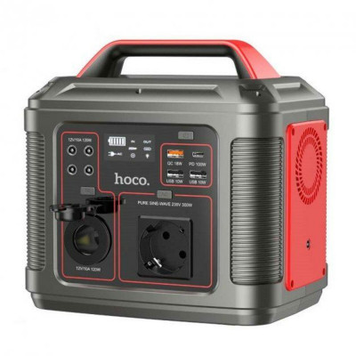 Портативна зарядна станція HOCO DB28 300W Iron Gray+Red - изображение 1