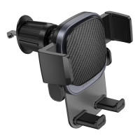 Автотримач для телефона BOROFONE BH120 Delightful one-button car holder (air outlet) Black Gray (Цвет Black-Gray) - фото № 4