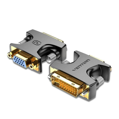 Адаптер Vention DVI Male (24+5) to VGA Female Adapter Black (ECFB0) - зображення 1
