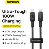 Кабель Baseus Unbreakable Series Fast Charging Data Cable Type-C to Type-C 100W 2m Cluster Black (Cluster Black)- № 7